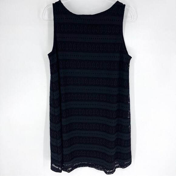 Renee C. Crocheted Tank Dress Lined Black Size Large - Picture 4 of 6